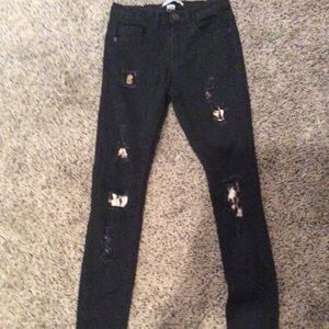 Judy Blue cheetah print patched jeans